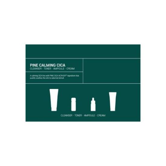 Picture of PINE CALMING CICA TRIAL KIT (Cleanser 30ml + Toner 20ml + Ampoule 10ml + Cream 20ml)